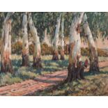 Sydney Carter (South African 1874-1945) LANDSCAPE WITH FIGURE WALKING