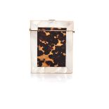 A VICTORIAN TORTOISESHELL AND MOTHER-OF-PEARL INLAID CARD CASE NOT SUITABLE FOR EXPORT