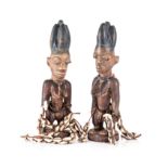 A PAIR OF YORUBA IBEJI FIGURES, NIGERIA