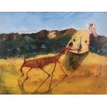 Beezy Bailey (South African 1962-) CENTAUR AND ANGEL signed and dated '93 oil on canvas 60 by 77cm