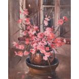Lucy Mary Wiles (née Mullins) (South African 1920-2008) STILL LIFE WITH CHERRY BLOSSOMS