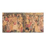 A CLUNY MUSEUM REPRODUCTION TAPESTRY "LES VENDAGES", AFTER THE ORIGINAL, 16TH CENTURY linen,