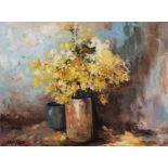 Alexander Rose-Innes (South African 1915-1996) STILL LIFE WITH YELLOW BLOSSOMS signed oil on