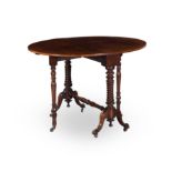 A VICTORIAN WALNUT SUTHERLAND TABLE