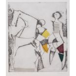 Marino Marini (Italian 1901-1980) TWO FIGURES ON A HORSE