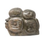 Vaisi Chimange (Zimbabwean 20th Century-) MULTIPLE FACES signed stone PROVENANCEThe Collection of Dr