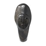 Zimbabwean School of Sculptors (Zimbabwean 20th Century-) JANUS FIGURE signed Makina stone