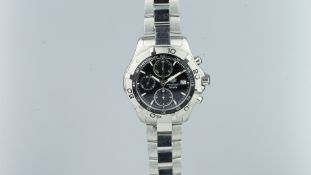 GENTLEMEN'S TAG HEUER AQUARACER STAINLESS STEEL CHRONOGRAPH WRISTWATCH REF. CAF2110, circular