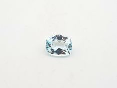 Loose cushion cut aquamarine, weighing approximately 5.00cts