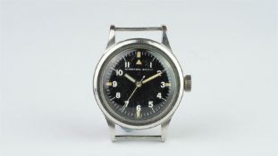 GENTLEMEN'S IWC R.A.F. MK. II MILITARY WRISTWATCH, circular black dial with Arabic numerals and an