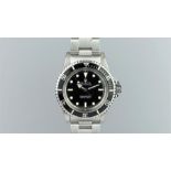 GENTLEMEN'S ROLEX SUBMARINER w/ BOX REF. 5513, circular black dial with dot hour markers with