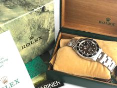 Gentlemen's Rolex Oyster Perpetual Submariner, reference 16610, circular black dial with luminous