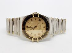 MID SIZE OMEGA CONSTELLATION NO RESERVE, stainless steel bi colour, quartz ref. 1431.