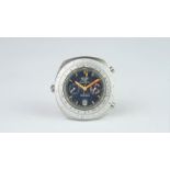 RARE GENTLEMEN'S HEUER CALCULATOR VINTAGE STAINLESS STEEL CHRONOGRAPH, circular navy dial with