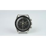 GENTLEMEN'S OMEGA SPEEDMASTER VINTAGE STAINLESS STEEL CHRONOGRAPH REF. 145.022 '78, circular black