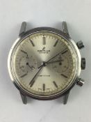 GENTLEMEN'S BREITLING TOP TIME STAINLESS STEEL VINTAGE CHRONOGRAPH, circular silver twin register