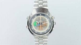 RARE GENTLEMEN'S OMEGA FLIGHTMASTER VINTAGE STAINLESS STEEL CHRONOGRAPH REF. 145.013, circular