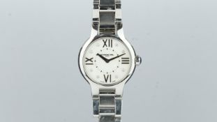 LADIES' RAYMOND WEIL DIAMOND SET WRISTWATCH REF. 5927, white dial, diamond set, Roman numerals,