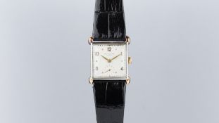 GENTLEMENâ€™S VINTAGE PATEK PHILIPPE,18ct rose gold and steel wristwatch, square dial with