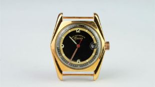 GENTLEMEN'S WEST END G/P VINTAGE WRISTWATCH, circular two tone black dial with and an interesting