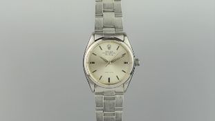 Withdrawn - GENTLEMEN'S ROLEX AIRKING OYSTER PERPETUAL WRISTWATCH, circular silver dial with baton