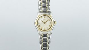 LADIES' EBEL MOP DIAL WRISTWATCH REF. 1057901, mother of pearl dial, steel and gold case, Roman