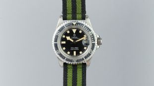 RARE TUDOR SUBMARINER 'SNOWFLAKE' STAINLESS STEEL REF. 9411, circular black meters first dial,