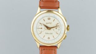 VINTAGE EBERHARD & CO EXTRA-FORT, circular dial with twin registers, rose gold hands and baton