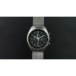 GENTLEMEN'S OMEGA SPEEDMASTER MKII CHRONOGRAPH, circular black triple register dial with luminous