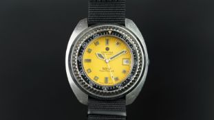 GENTLEMEN'S CERTINA DS-2 SUPER PH 1000M DIVERS WATCH, circular yellow dial with square hour