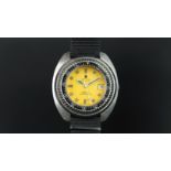 GENTLEMEN'S CERTINA DS-2 SUPER PH 1000M DIVERS WATCH, circular yellow dial with square hour