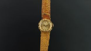 LADIES' 18CT ROLEX CHAMELEON, circular gold dial with arrow and baton hour markers, Rolex crown to