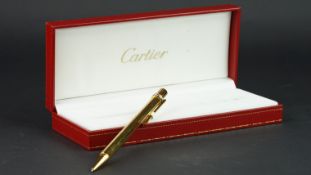 CARTIER PEN W/ BOX, gold coloured Cartier pen in, comes with box.