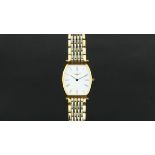 LONGINES ladies' Le Grande Classic wristwatch REF. LA2082, white dial, Roman numerals, 20mm gold