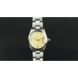 VINTAGE GENTLEMEN'S ROLEX OYSTER DATE PRECISION REF 6694, gold coloured dial, stainless steel case