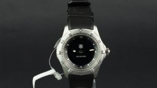 GENTLEMEN'S TAG HEUER WRISTWATCH REF. WK111A-0, circular black digital and analog dial, 38mm