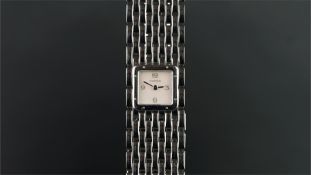 LADIES' CARTIER PANTHERE RUBAN MOTHER OF PEARL DIAL WRISTWATCH REF. 2420, square pink mother of
