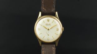 GENTLEMENâ€™S VINTAGE ROLEX PRECISION, circular dial with gold baton and Arabic numerals, subsidiary