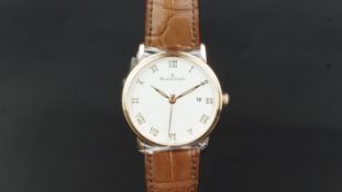 NEW UNUSED 18CT BLANCPAIN VILLERET AUTOMATIC, circular dial with rose gold Roman numerals and hands,