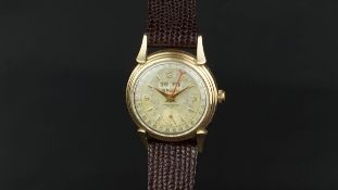 VINTAGE GRUEN CALENDAR WATCH, circular dial, baton and Arabic numeral hour markers, day and date