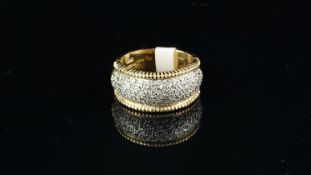 Diamond band ring, round brilliant cut diamonds weighing an estimated total of 0.50ct, pavÃ© set