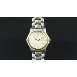 EBEL 1911 GENTLEMEN'S WRISTWATCH, cream dial with Roman numerals and date function 18ct gold and