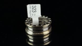 Bvlgari 18ct white gold B.Zero1 ring, ring size M