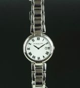 LADIES' RAYMOND WEIL DATE WRISTWATCH, circular textured dial with Roman numerals and date aperture