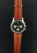 GENTLEMEN'S BREITLING NAVITIMER CHRONOGRAPH W/ PAPERS REF. 806, circular black triple register