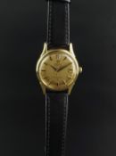 GENTS OMEGA CONSTELLATION 18K GOLD WRISTWATCH, circular gold dial with onyx hour markers, 35mm 18k
