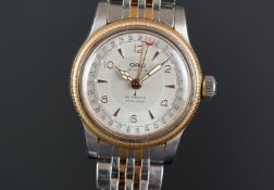 GENTS ORIS AUTOMATIC WRISTWATCH, circular two tone dial with arabic numerals, 36mm stainless steel