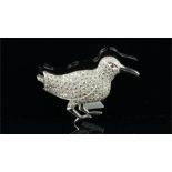 Diamond set bird brooch, set with round brilliant cut diamonds, mounted in 18ct white gold,