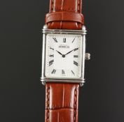 GENTS HERBELIN WRISTWATCH, rectangular two tonw dial with roman numeralsand outer track, stepped