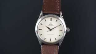 GENTS TUDOR OYSTER PRINCE WRISTWATCH, circular off white dial with silver hour markers and hands,